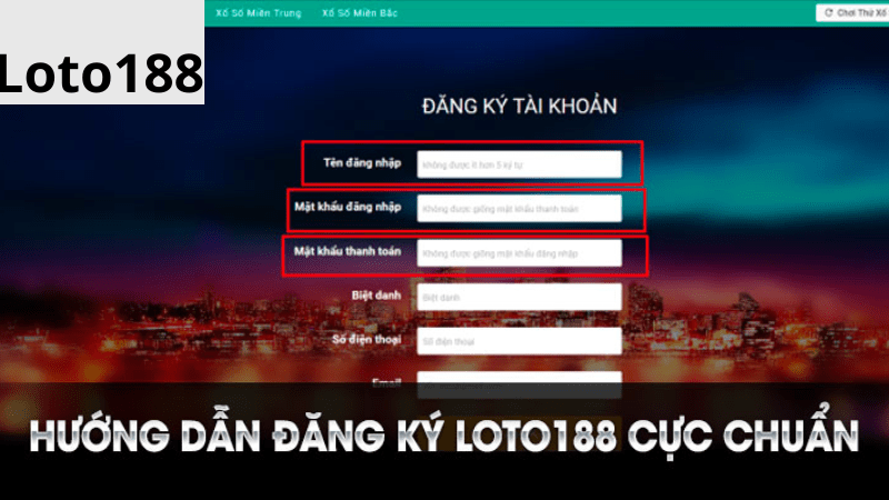 Hướng dẫn đăng nhập loto188.com đơn giản