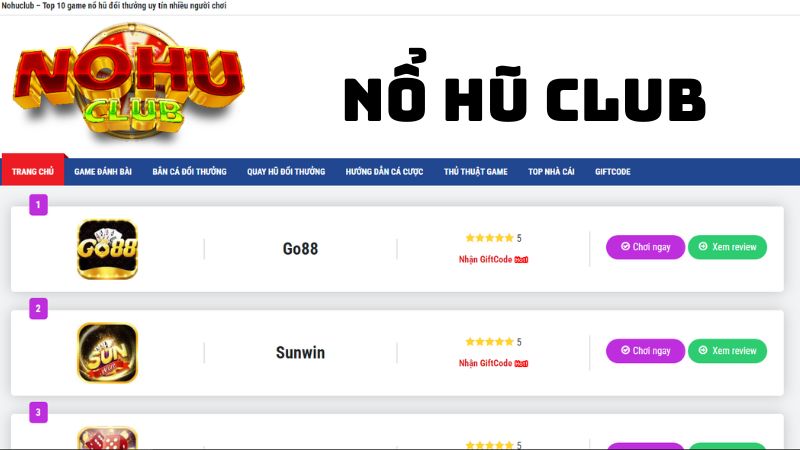 nổ hũ club