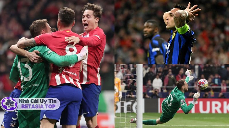 Kết thúc hiệp 1 thì hai bên Atletico Madrid vs Inter Milan hòa nhau